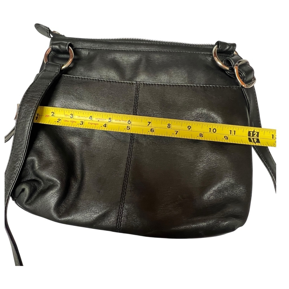 ili New York Black Genuine Leather RFID Crossbody Travel Everyday Purse - Picture 14 of 16
